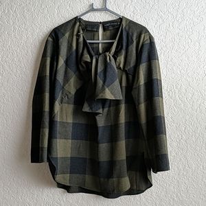 Zara plaid blouse